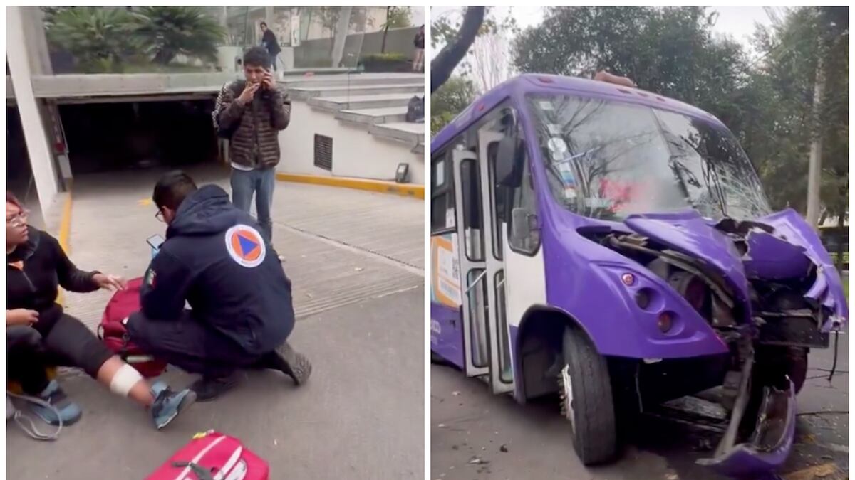 Una distracción habría sido la culpable del impacto del autobús con el árbol. (Vía @rbarriosfuentes)