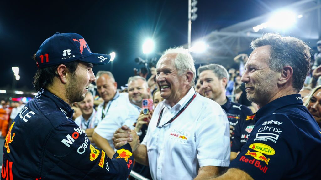 Checo Pérez y Helmut Marko