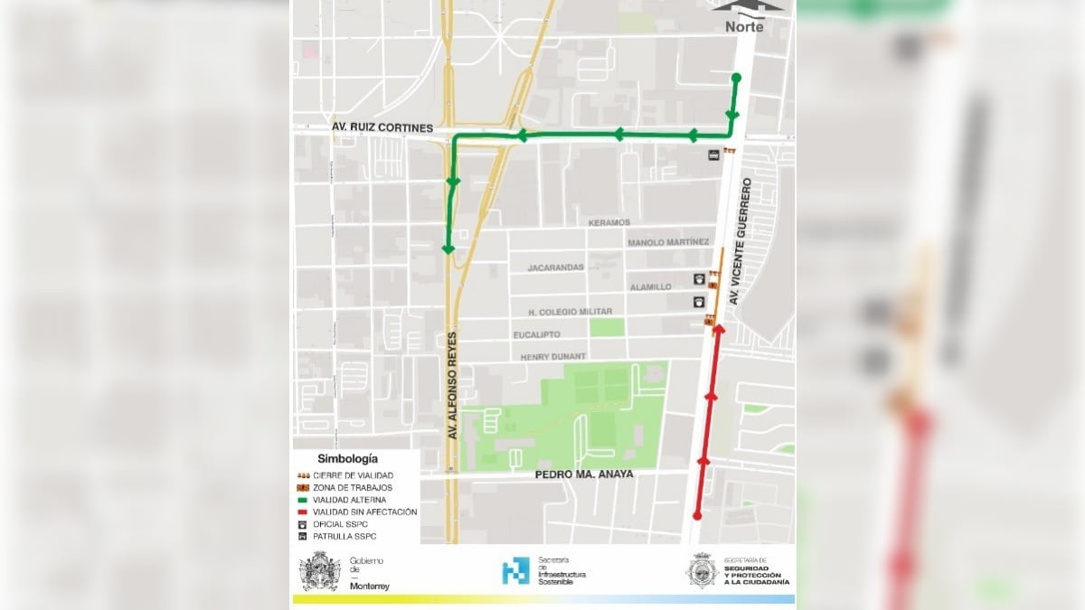 En este mapa se detalla cuales son las mejores opciones para circular por la zona.