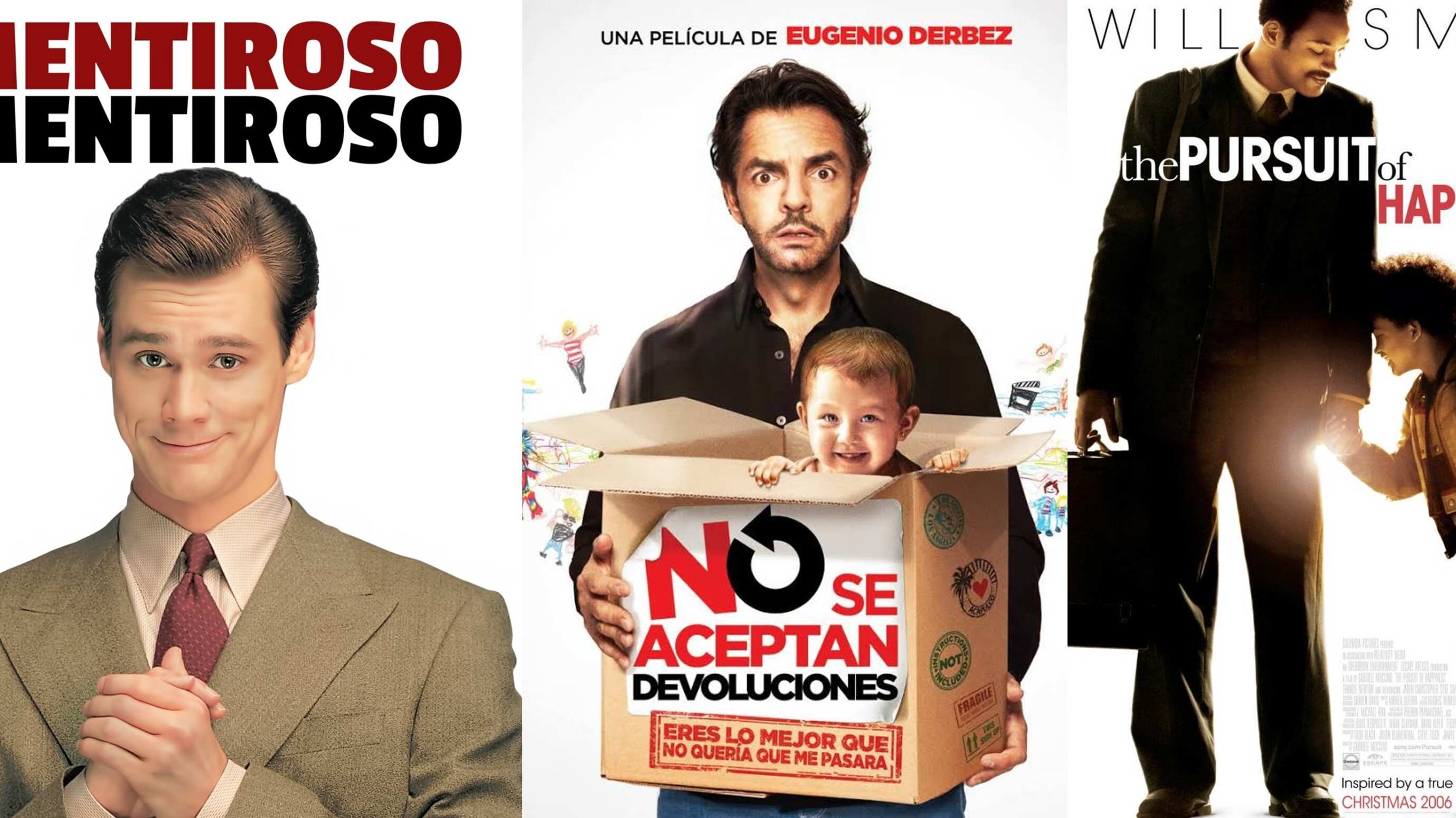 ‘No se aceptan devoluciones’, ‘En búsqueda de la felicidad’ y ‘Mentiroso – Mentiroso’ son algunas de las películas para ver con papá