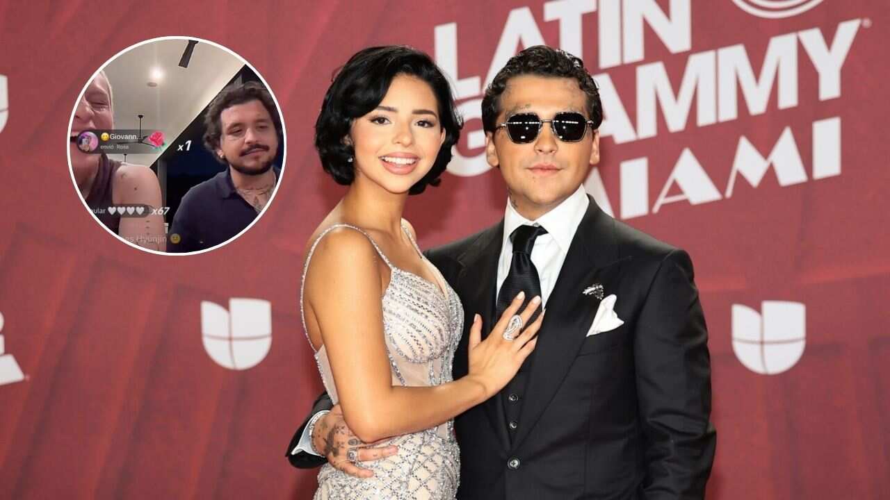 Christian Nodal se burla de Ángela Aguila en plena transmisión en vivo