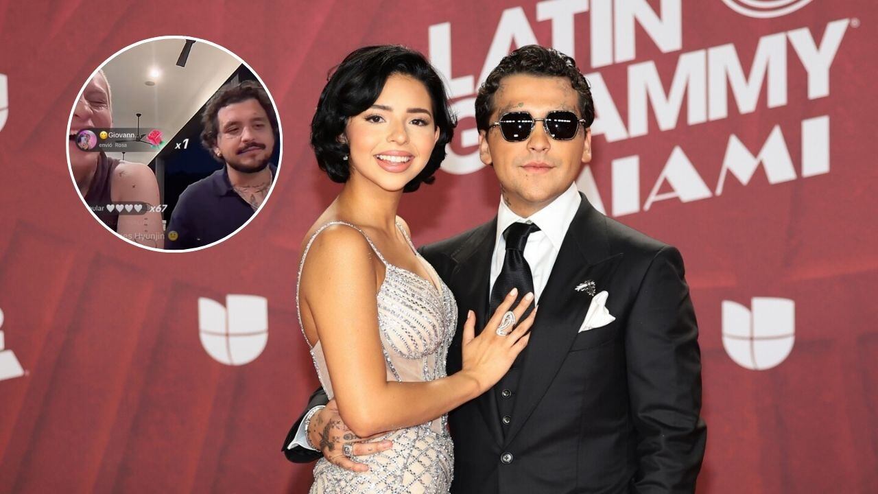 Christian Nodal se burla de Ángela Aguila en plena transmisión en vivo