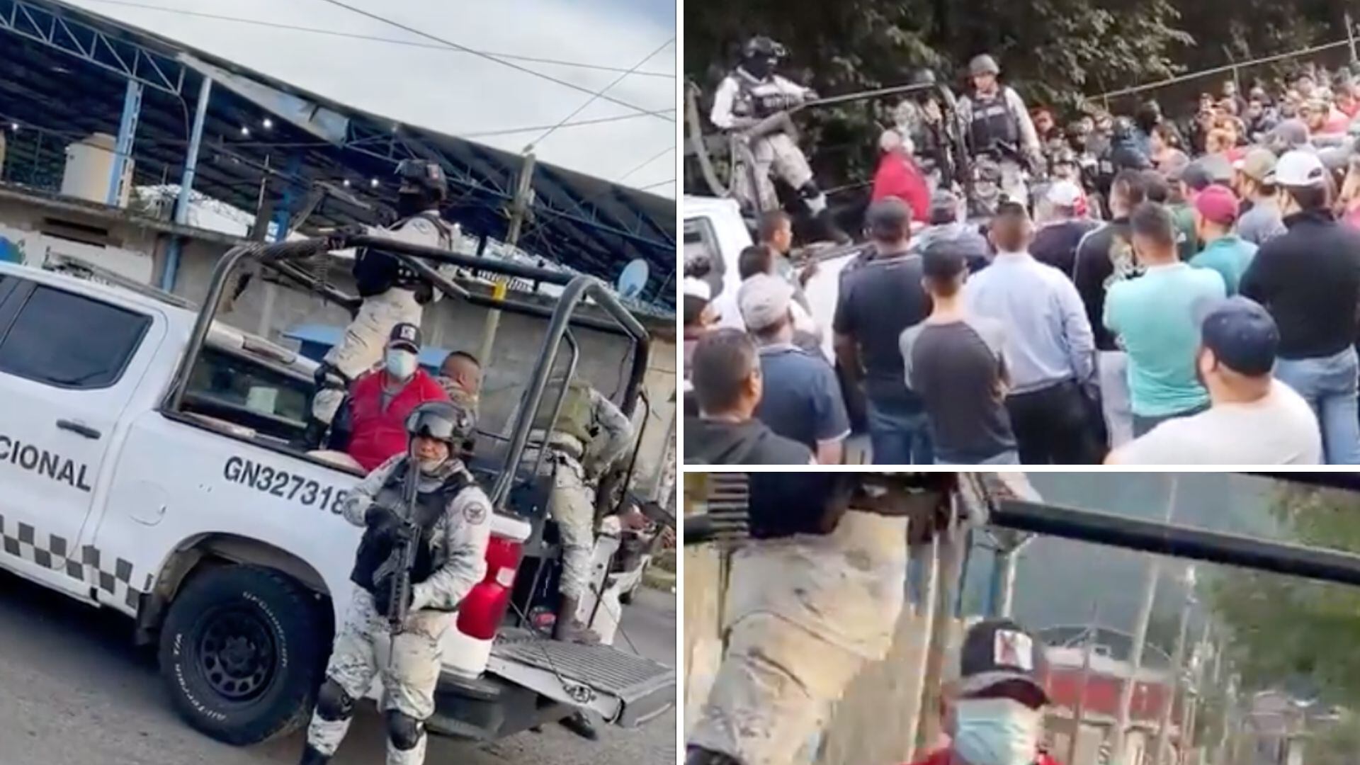 Pobladores de Tancítaro retienen a patrulla de la Guardia Nacional.