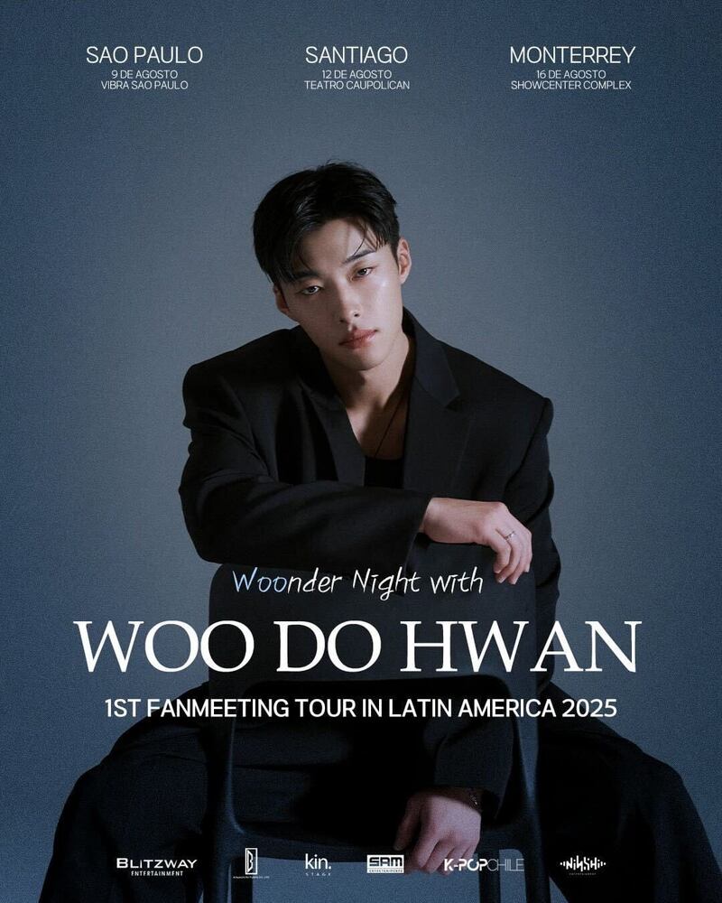 Cartel de la gira de Woo Do Hwan en Latinoamérica