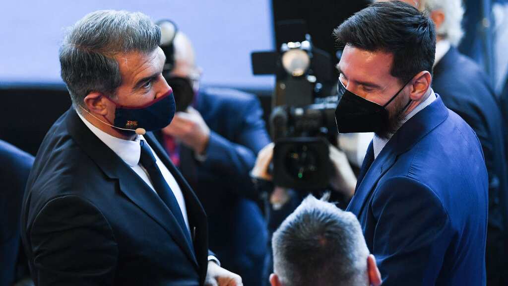 “La renovación de Messi progresa adecuadamente”: Joan Laporta