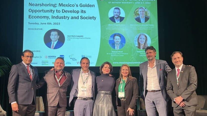 Marco González participó en el panel “Nearshoring: oportunidad de oro de México para desarrollar su economía, industria y sociedad”.