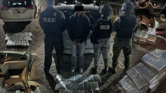 La presunta droga fue localizada en un compartimento oculto de un vehículo con placas de Texas durante un operativo en la autopista Morelia-Salamanca.