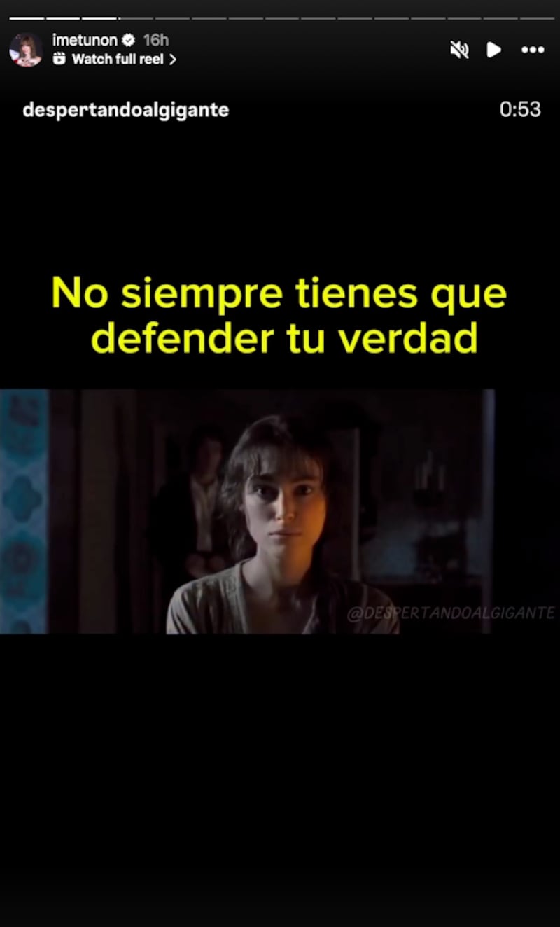 Historias de Imelda Tuñón en Instagram