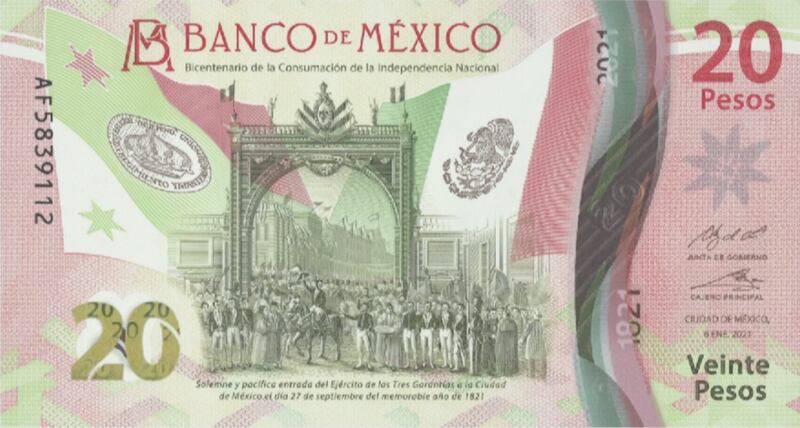 Billete de 20 pesos: Banco de México lo presenta por Independencia
