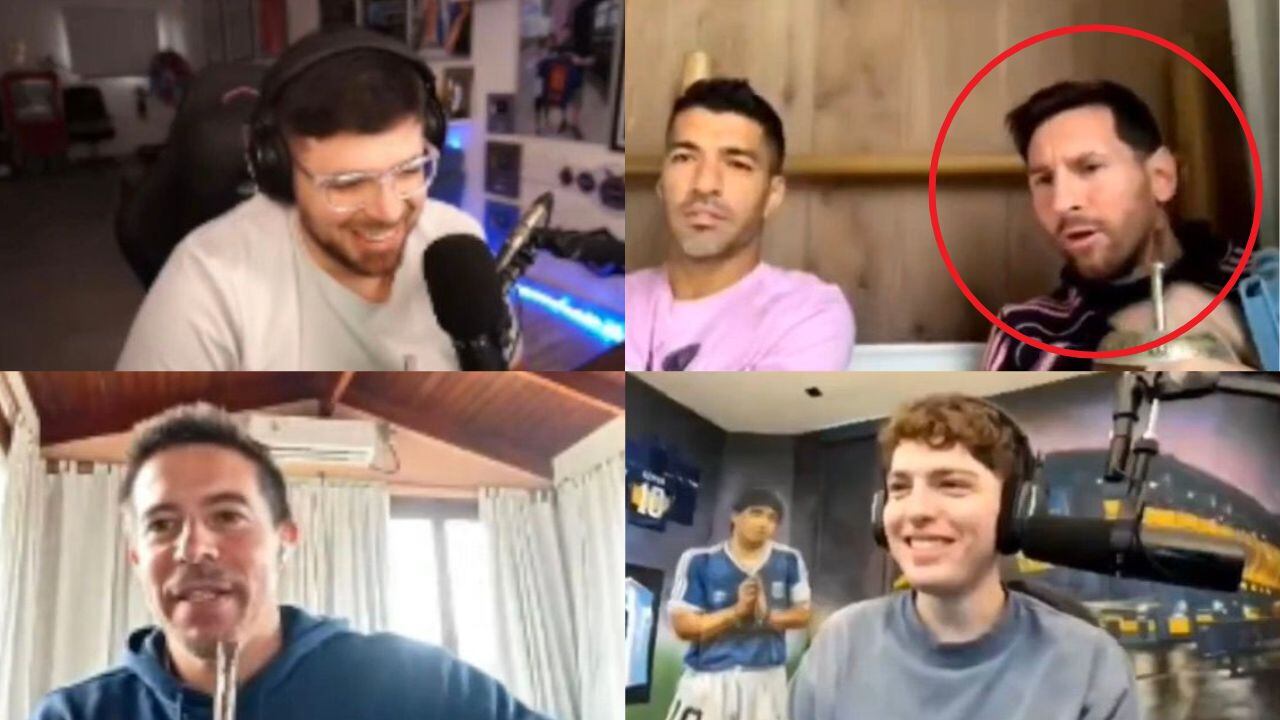 Lionel Messi aparece de sorpresa en plena transmisión