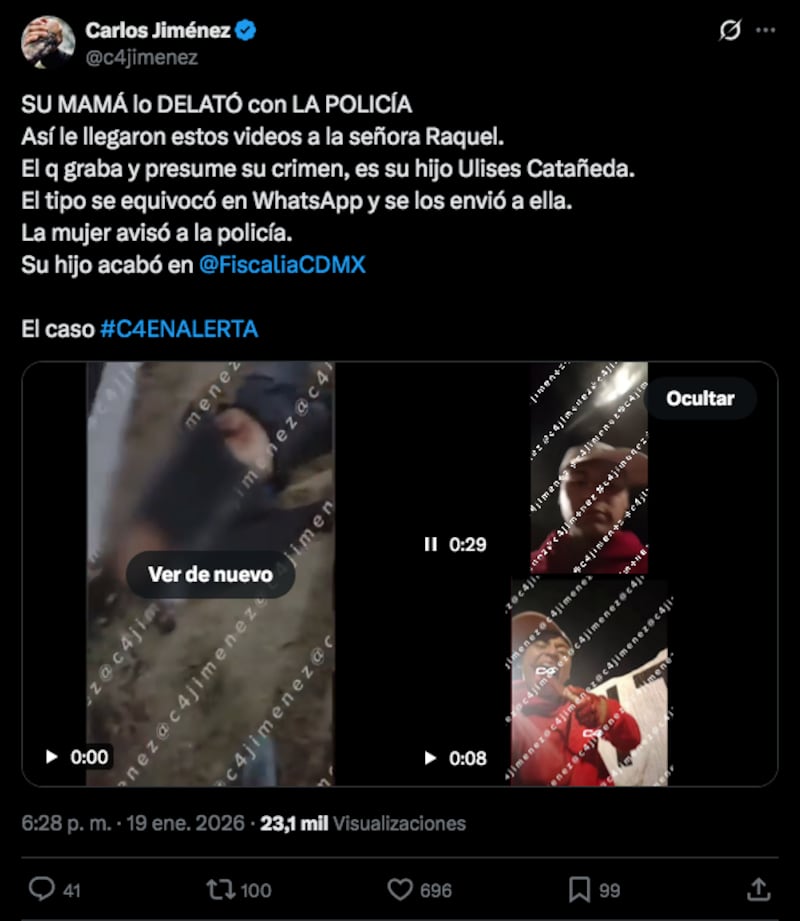 La denuncia familiar fue clave para la captura del joven que se grabó junto al cuerpo de la víctima