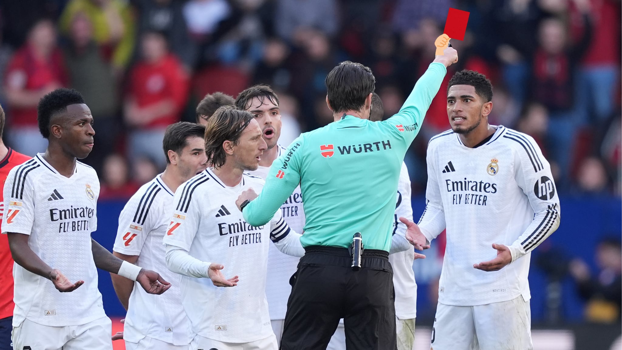 Bellingham fue expulsado ante el Osasuna