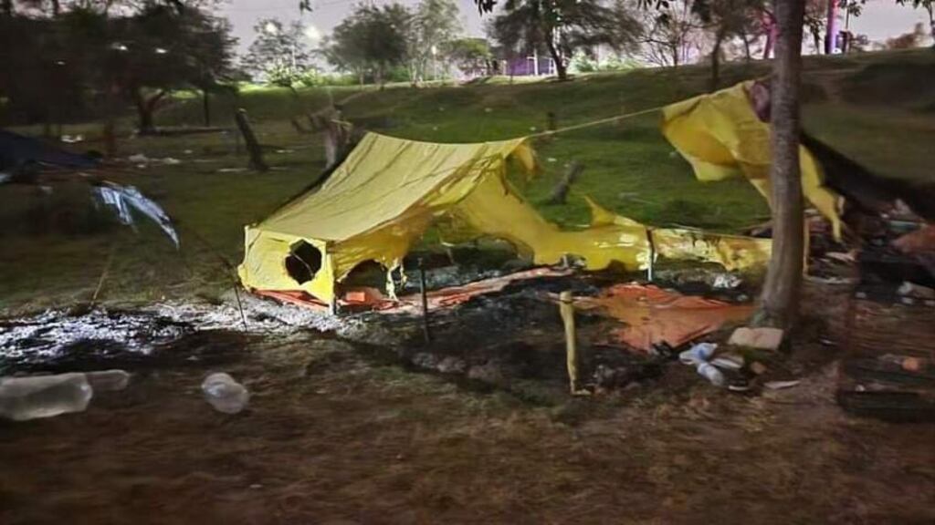 incendian-casas-provicionales-de-migrantes-en-Matamoros