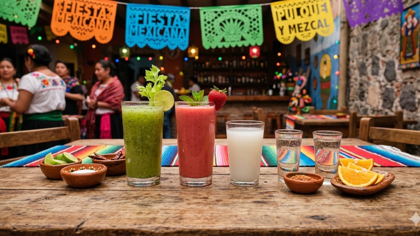 Pulque y mezcal.