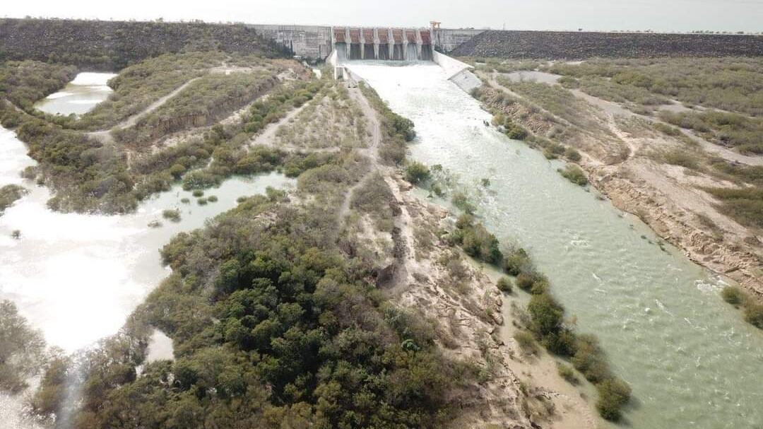 La presa El Cuchillo tendría que trasvasar agua este miércoles a la Marte R. Gómez.