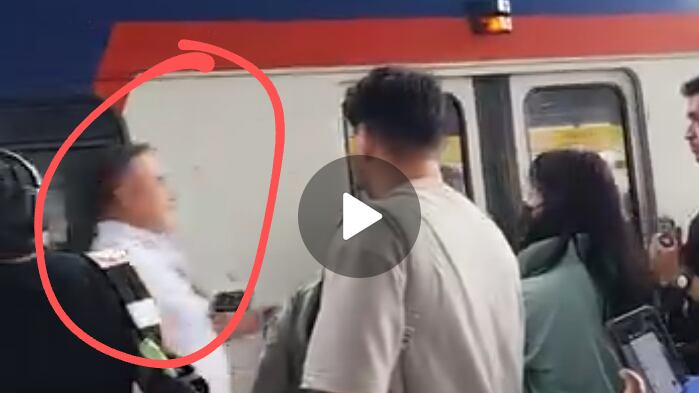 El operador tuvo que correr para tratar de alcanzar la unidad.