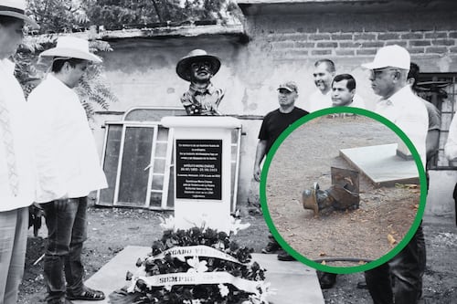 Vandalizan busto del exlíder de autodefensas Hipólito Mora, erigido por Carlos Manzo