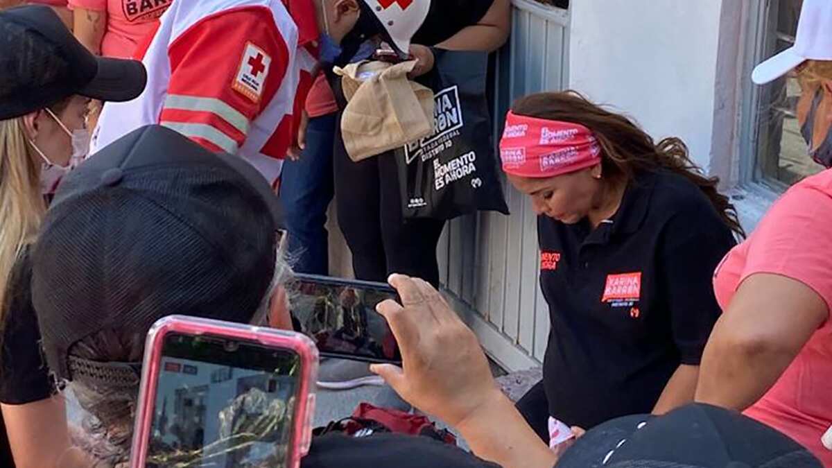 Candidata Karina Barrón tiene dolores de parto en campaña