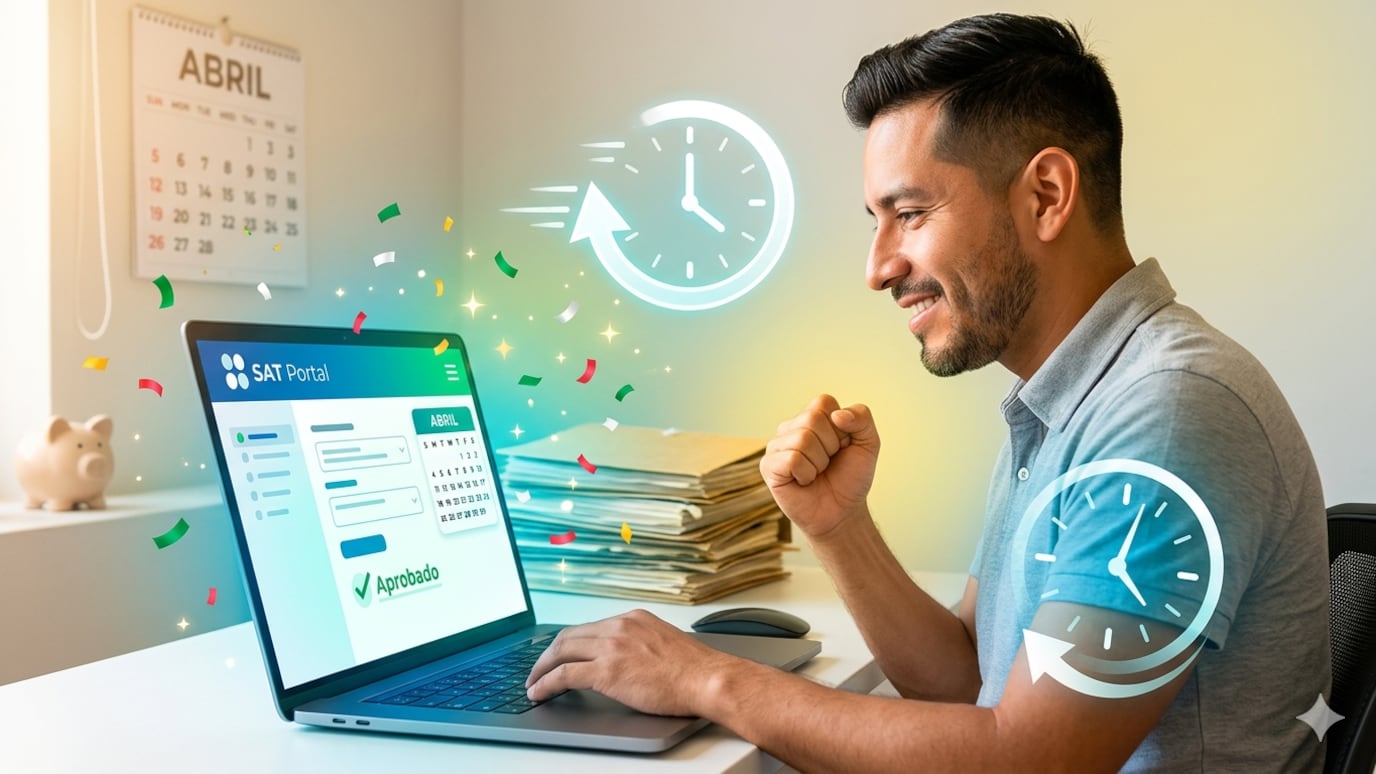 SAT habilita mejoras, calendario y portal activo todo abril; ya suman más de 599 mil declaraciones en el arranque.