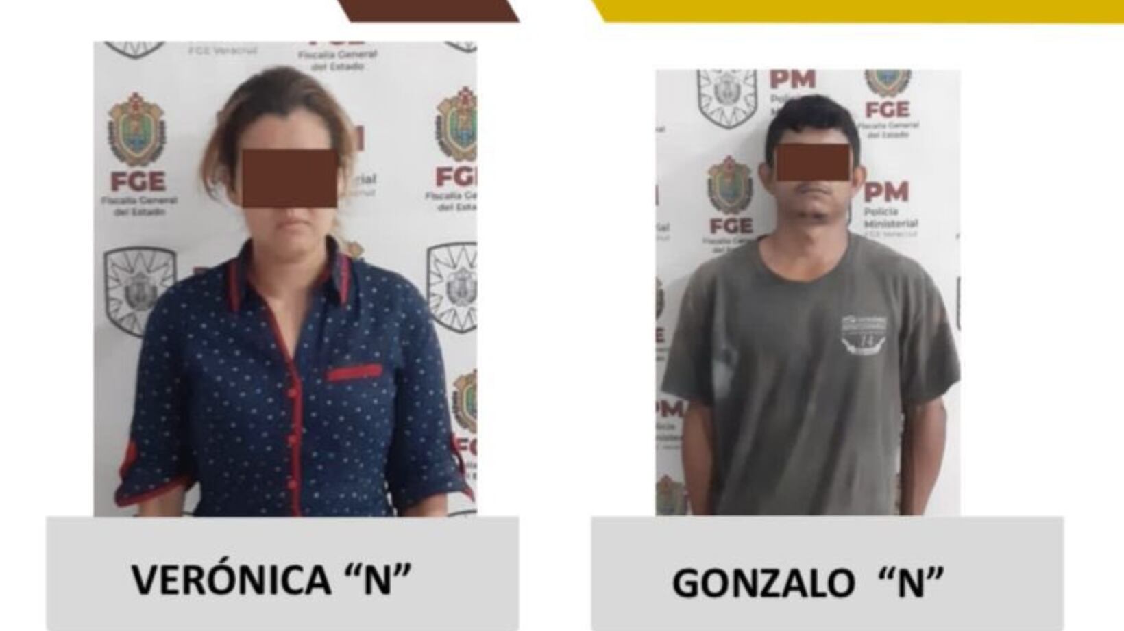 Detienen a Verónica 'N' y a Gonzalo 'N' por el presunto feminicidio de Rosa Icela en Veracruz