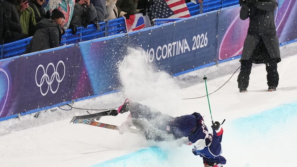 Nick Goepper caída en Milan