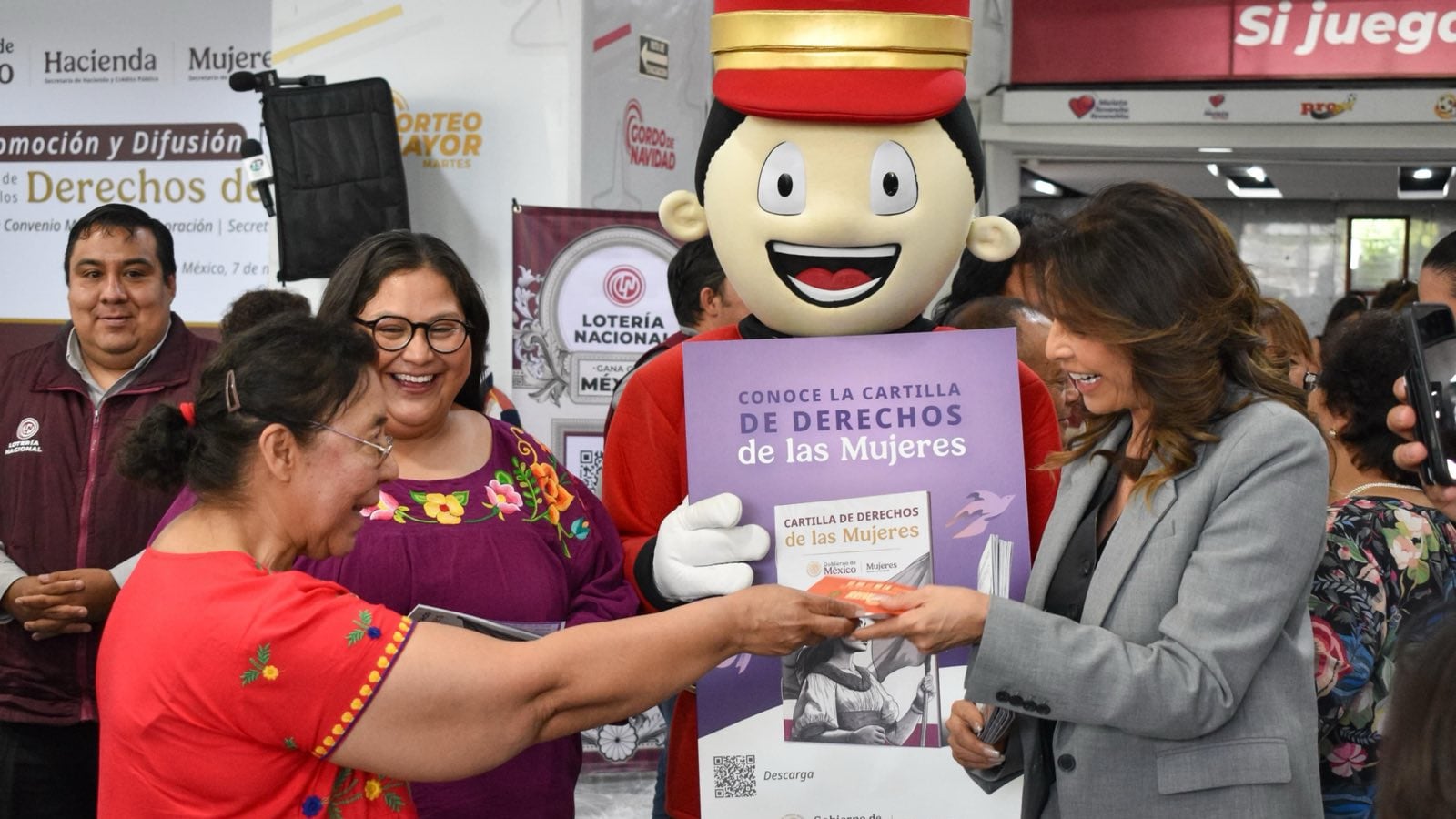 Lotería Nacional iniciará promoción de la Cartilla de Derechos de las Mujeres en los “cachitos”