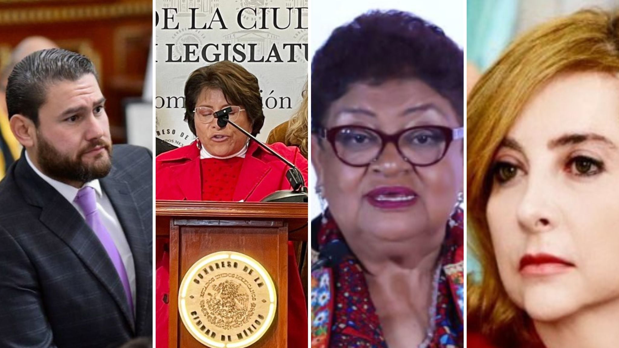De Izquierda a derecha: Aníbal Cañez, Martha Ávila, Ernestina Godoy y Gaby Salido.