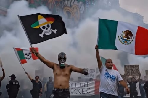 ¡Se cayó el negocio! Comerciantes de banderas Gen Z no vendieron ni una en segunda marcha