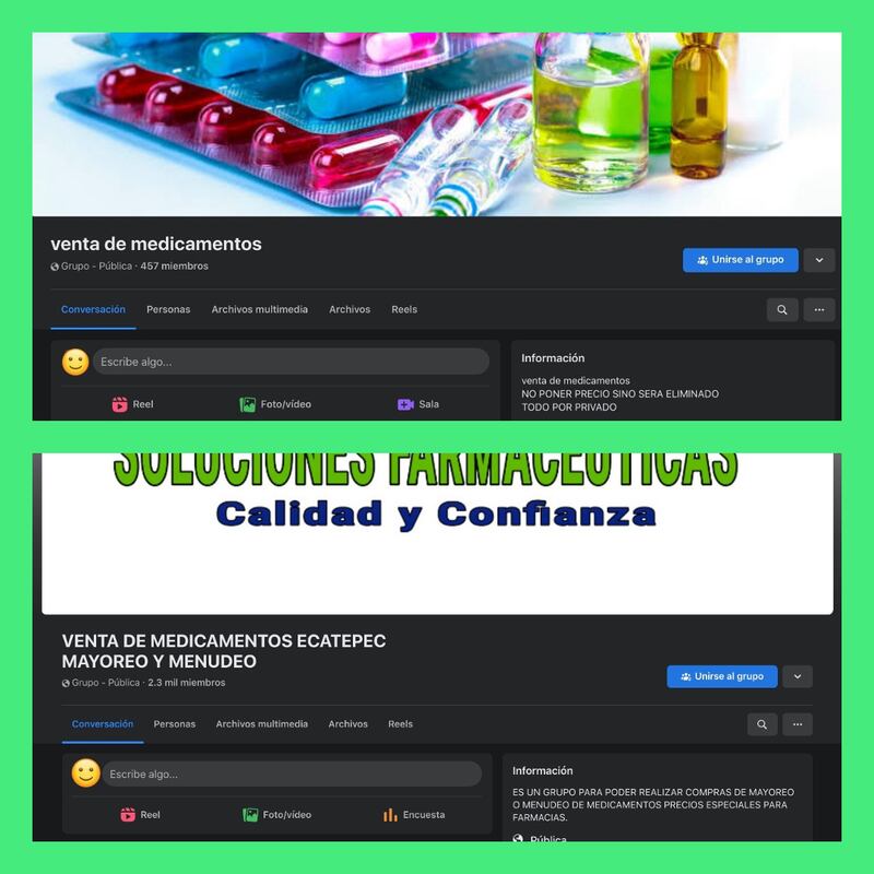 Venta de medicamentos: peligrosos e ilegales en Facebook y Telegram