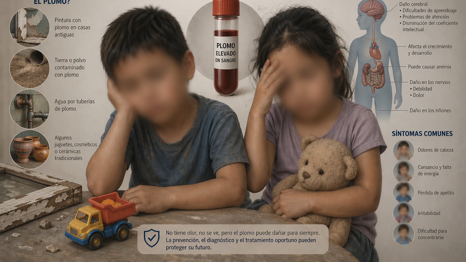 Son 83 estudiantes con niveles altos de plomo.