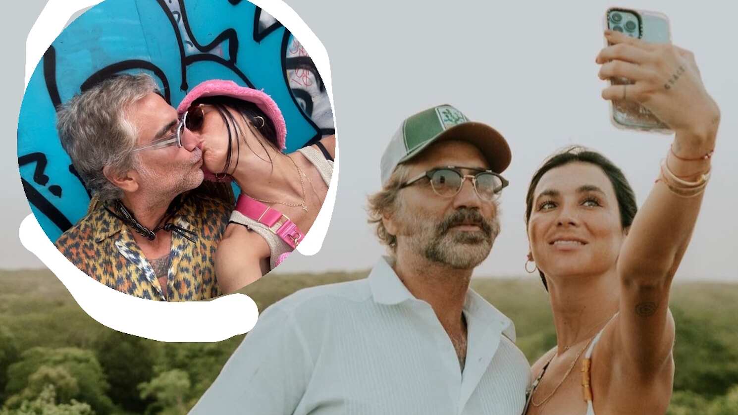 El cantante, por primera vez, muestra de manera oficial fotos con su novia Karla Laveaga.