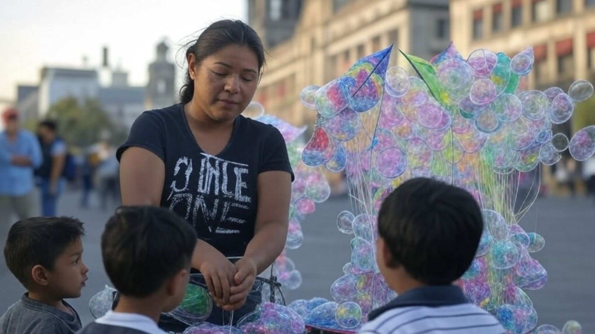 Comerciante ambulante sufre pérdida de mercancía frente a sus hijos