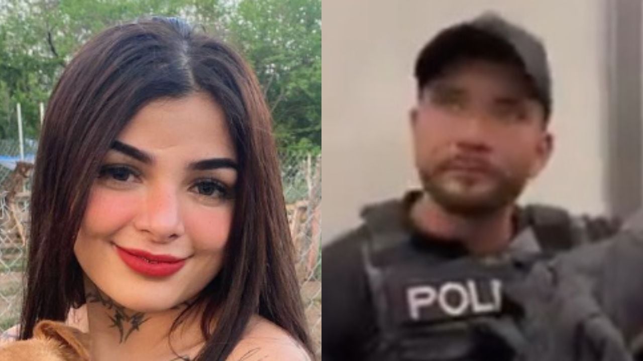 Karely Ruiz y policía de video de Luna Bella