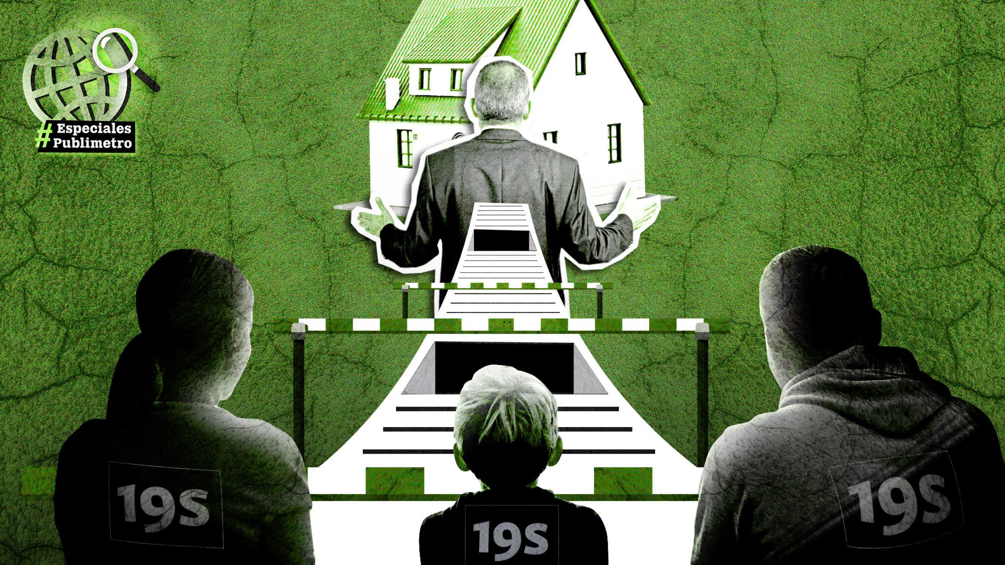 Damnificados siguen en pie de lucha para conseguir indemnización de aseguradoras tras el sismo del 19S del 2017. Arte: Fernanda Villanueva / Publimetro.