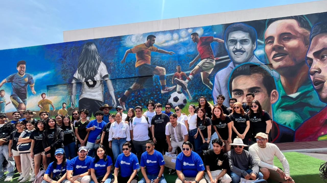 Grafigol toma forma en León con un mural que mezcla futbol, arte urbano y participación juvenil en Las Joyas.