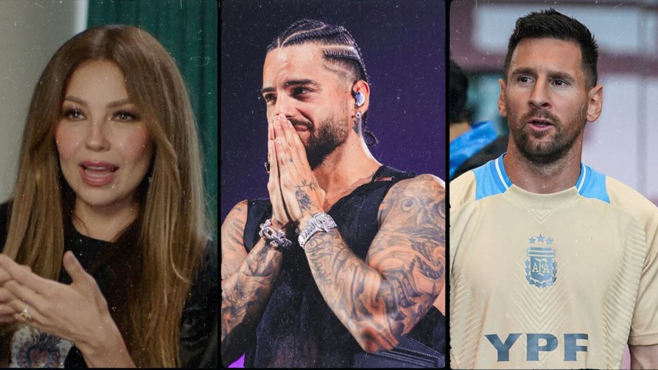 Thalía, Maluma y Messi
