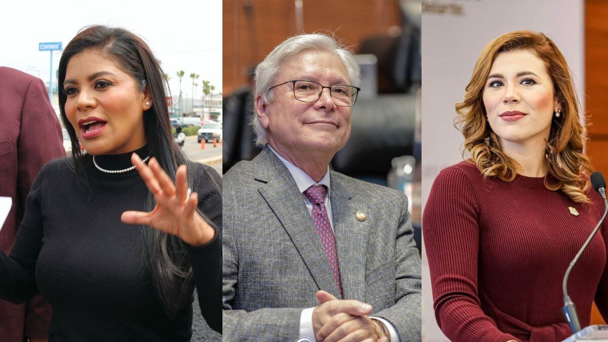 Alcaldesa de Tijuana, Montserrat Caballero; senador de Morena, Jaime Bonilla y la gobernadora de Baja California, Marina del Pilar Ávila.
