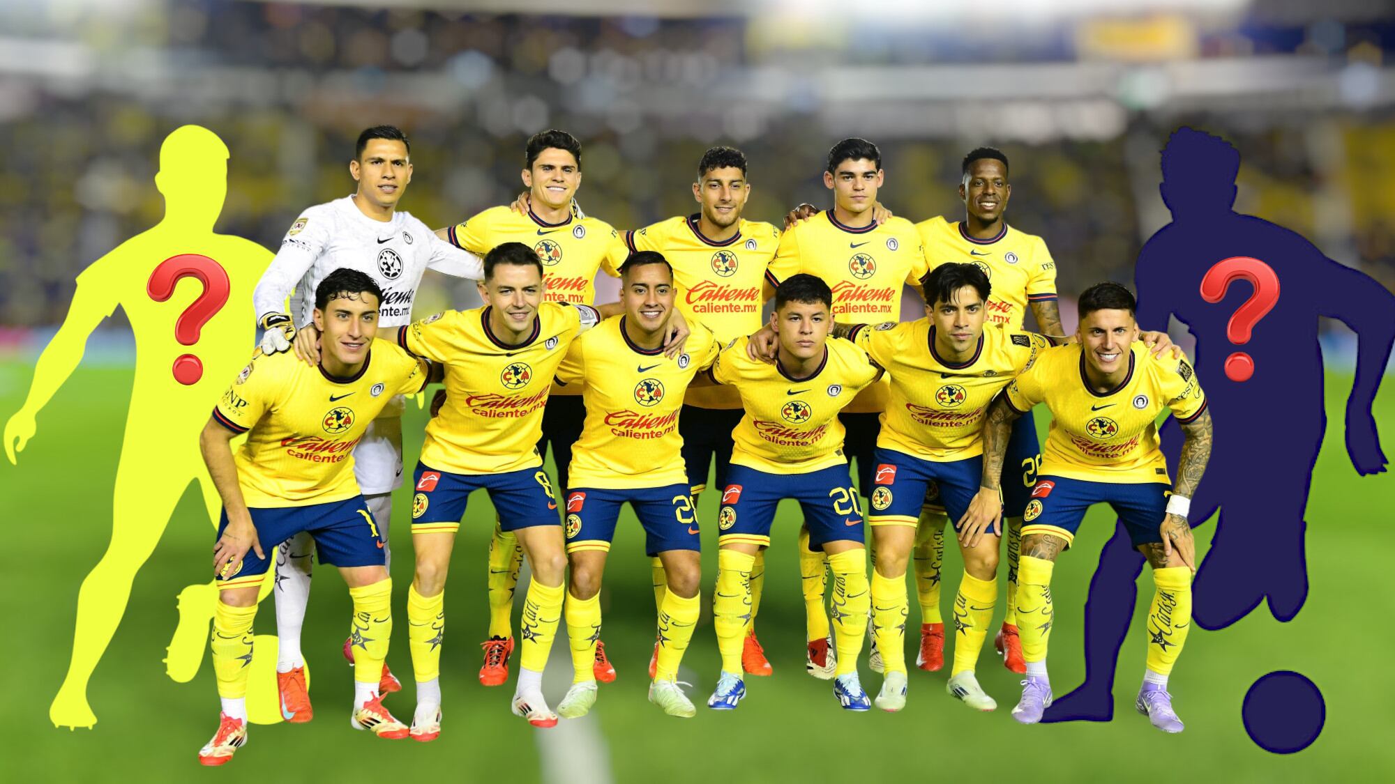 Jugadores del América juegan un mini partido con botargas