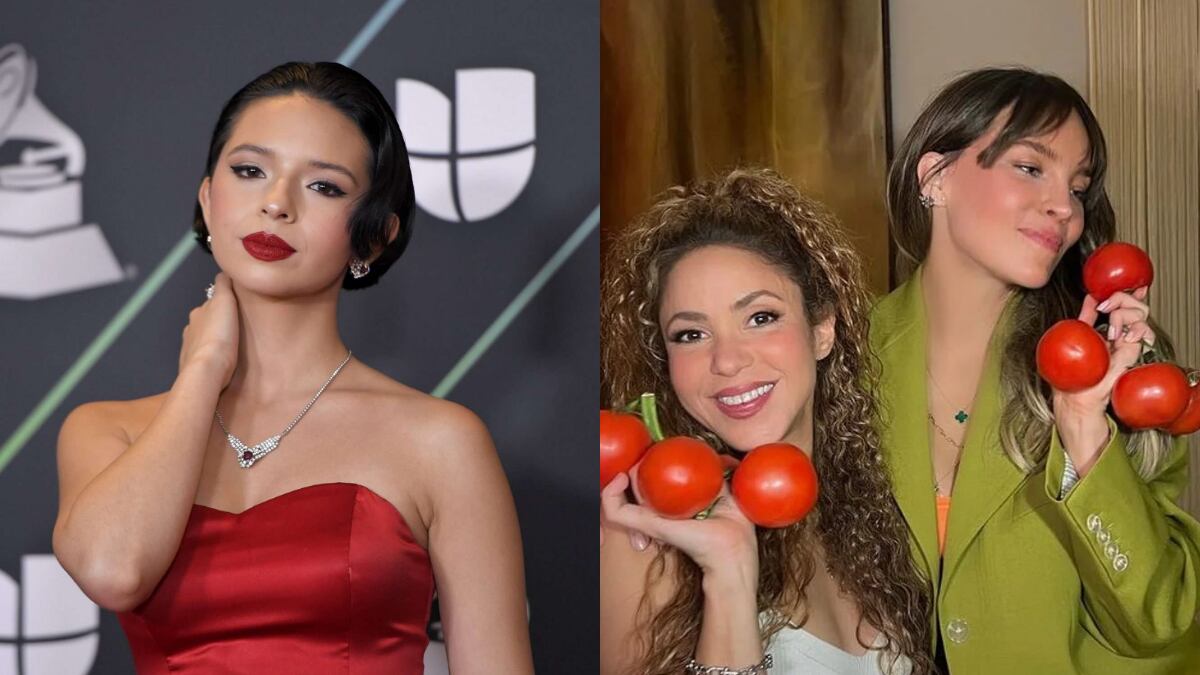 Ángela Aguilar y Shakira con Belinda