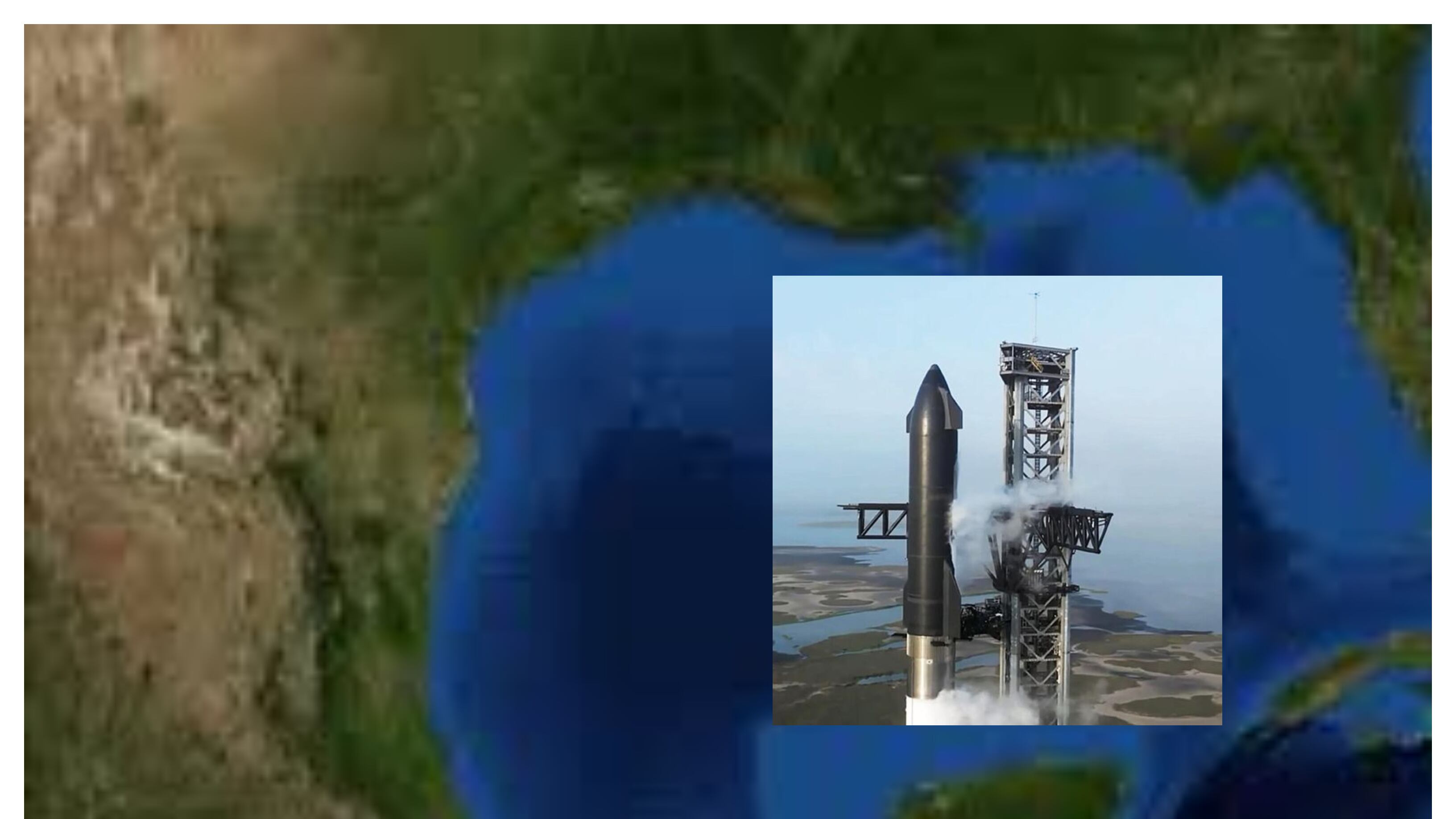 Cohete Space X en el Golfo