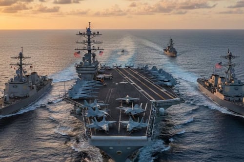 ¡Choque en alta mar! Dos buques de guerra de EU colisionan en plena operación