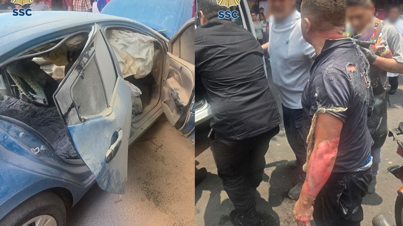 Explota auto en la CDMX
