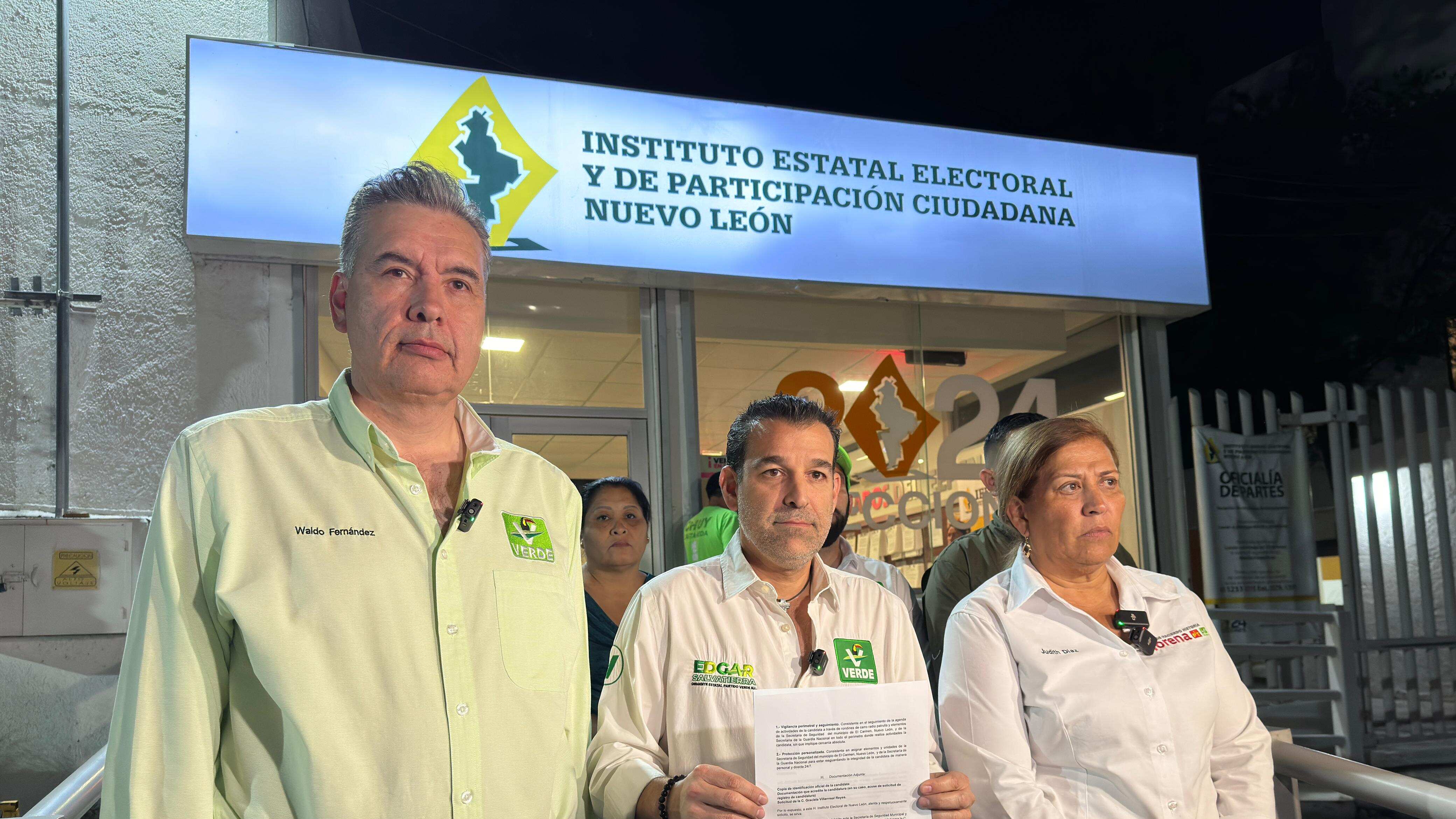 Waldo Fernández, Edgar Salvatierra y Judith Díaz se presentaron en las instalaciones del Ieepc.