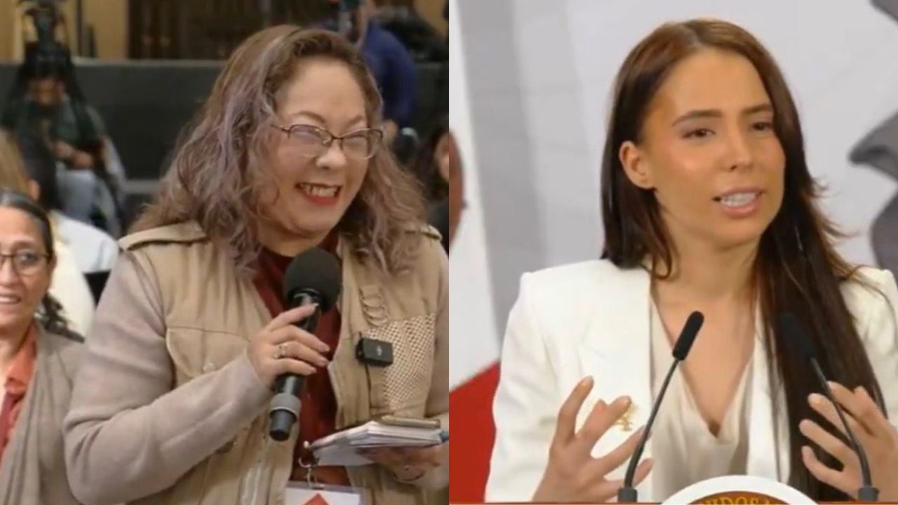 Majo Aguilar en la mañanera de Sheinbaum
