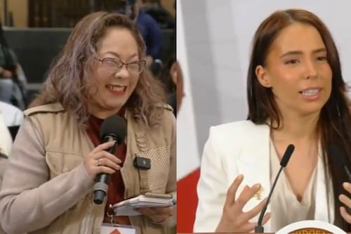 Video: Reportera confunde a Majo Aguilar con Ángela Aguilar en plena mañanera de Sheinbaum