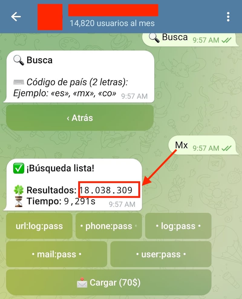 El mercado negro de contraseñas filtradas crece en Telegram, mientras miles de usuarios ignoran que sus datos circulan en bots de hackers.