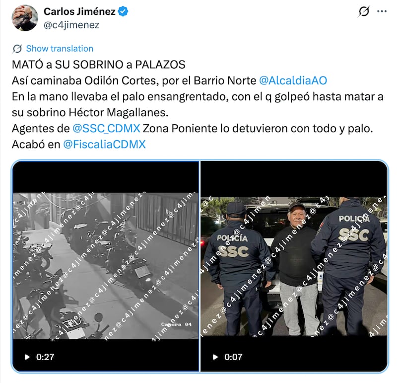 Agarra a palazos a su sobrino en la CDMX