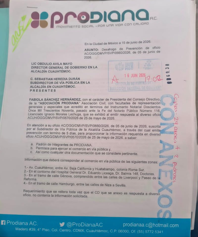 PRODIANA acusa falta de diálogo tras operativo de la Alcaldía Cuauhtémoc en Zona Rosa