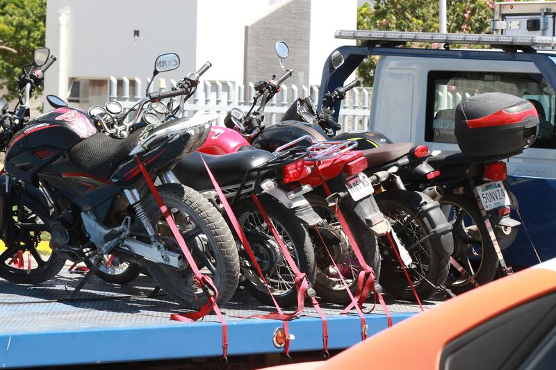 Varias dependencias intervinieron en los decomisos de las motocicletas.