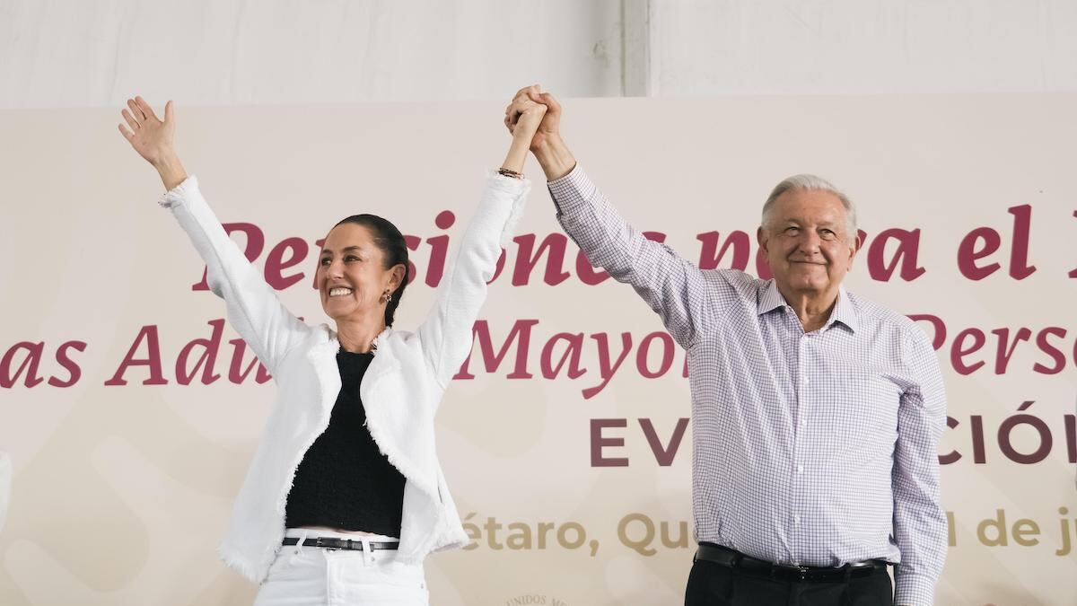 Sheinbaum y López Obrador.
